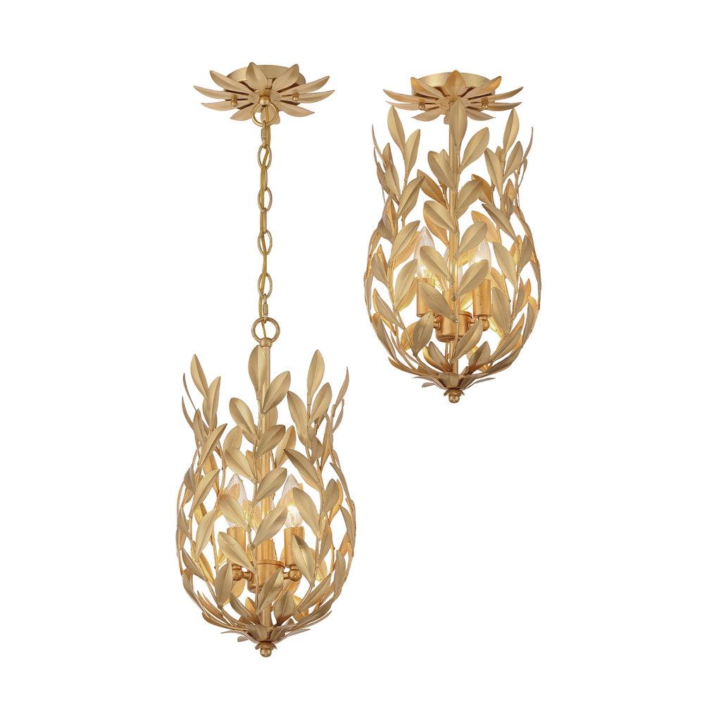 Broche 3 Light Semi Flush