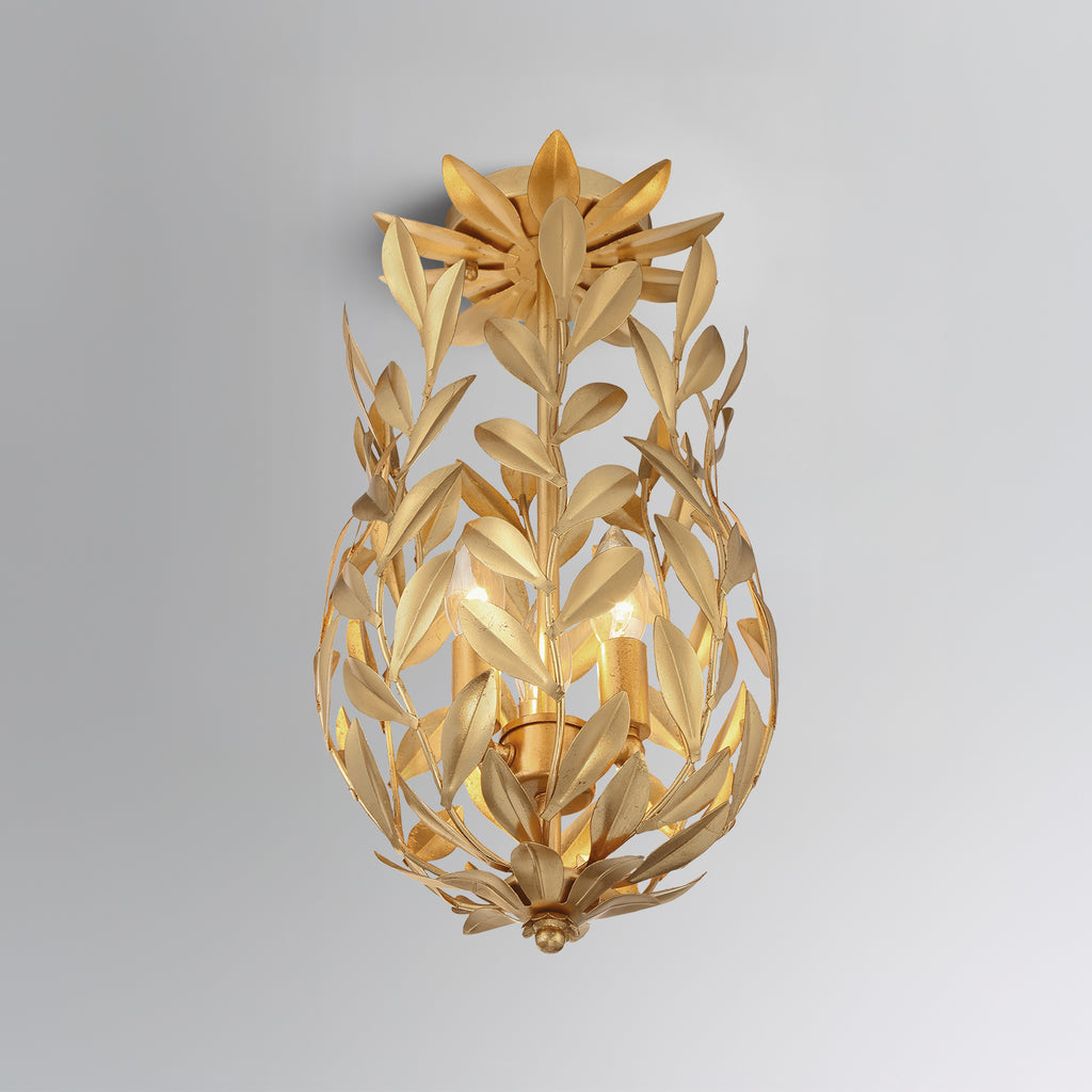 Broche 3 Light Semi Flush