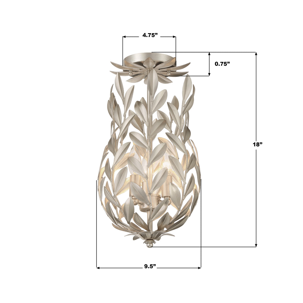 Broche 3 Light Semi Flush