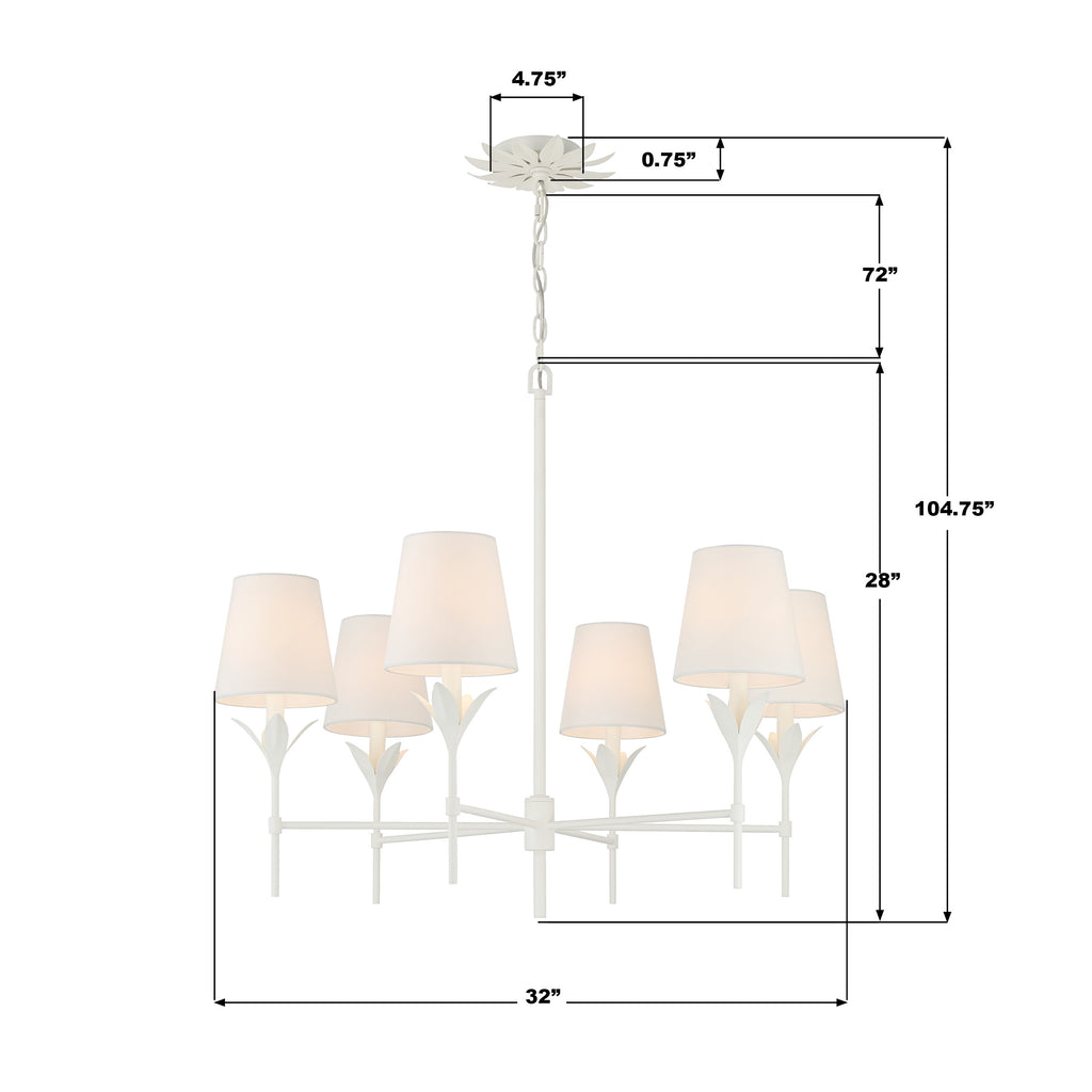 Broche 6 Light Flush