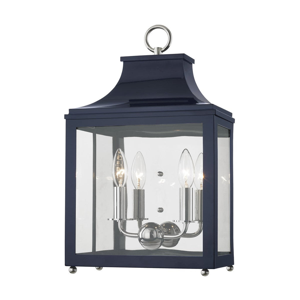 Leigh Wall Sconce - Polished Nickel/Navy