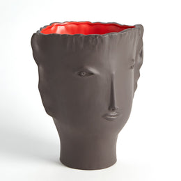 Calisto Vase, Brown/Red