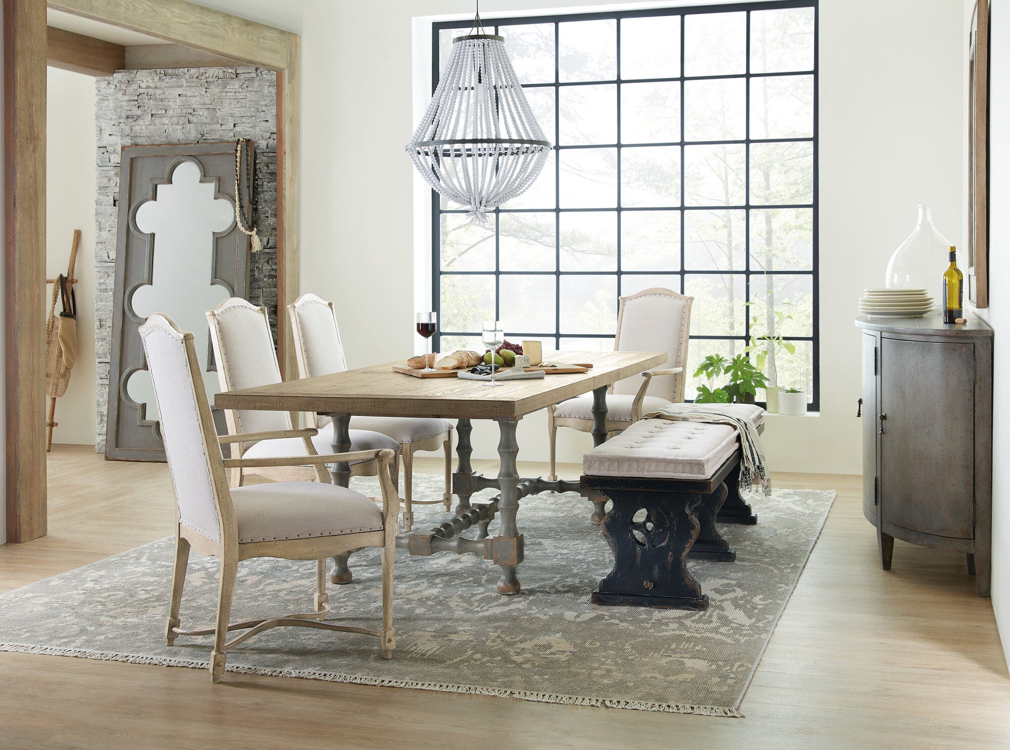 Ciao Bella Upholstered Back Side Chair, Natural