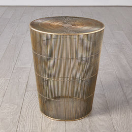 Radiance Side Table, Antique Brass