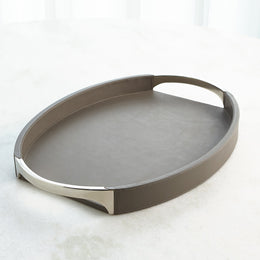 Roberts Tray - Fossil Grey with Nickel : Roberts Tray - Fossil Grey with Nickel (Large)