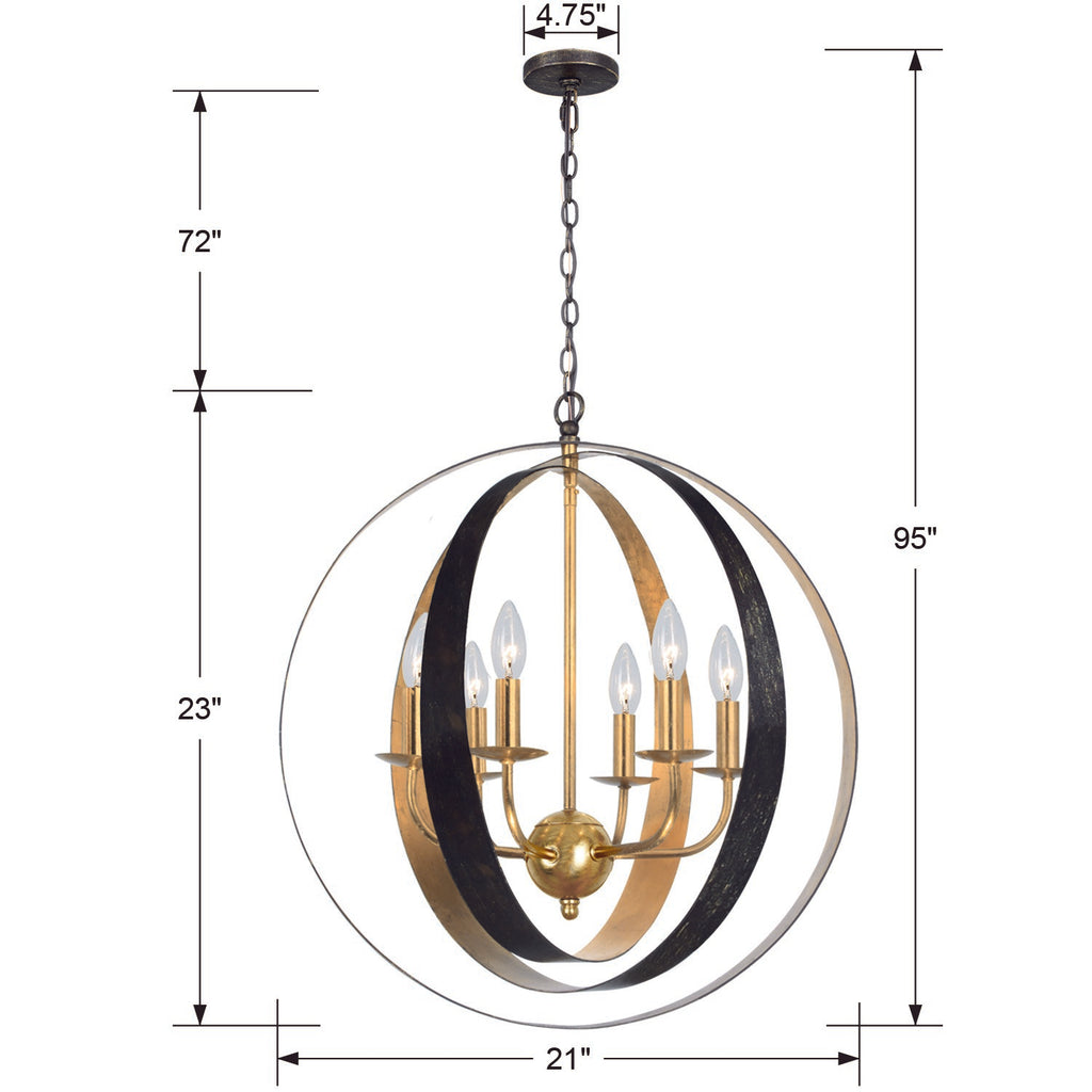 Luna 6 Light Chandelier