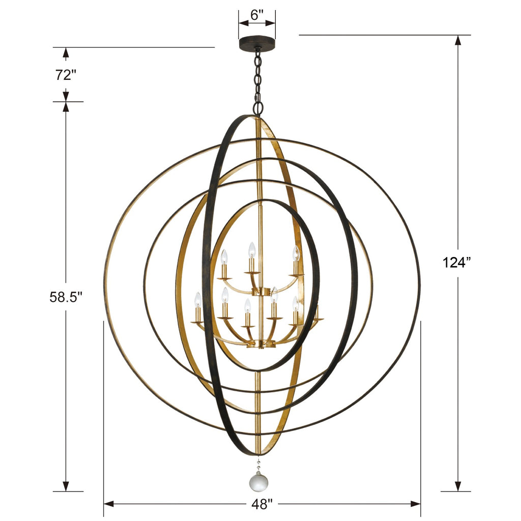 Luna 9 Light Chandelier