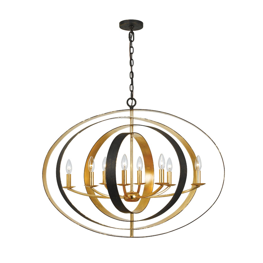 Luna 8 Light Oval Chandelier