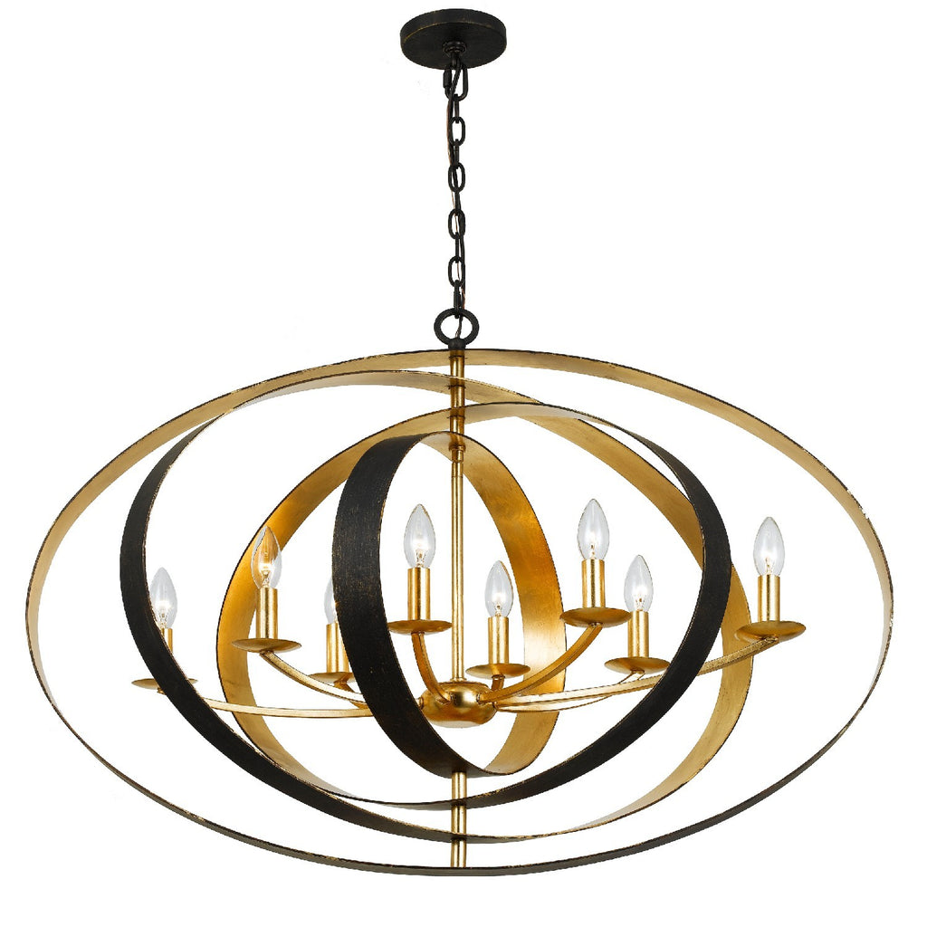 Luna 8 Light Oval Chandelier