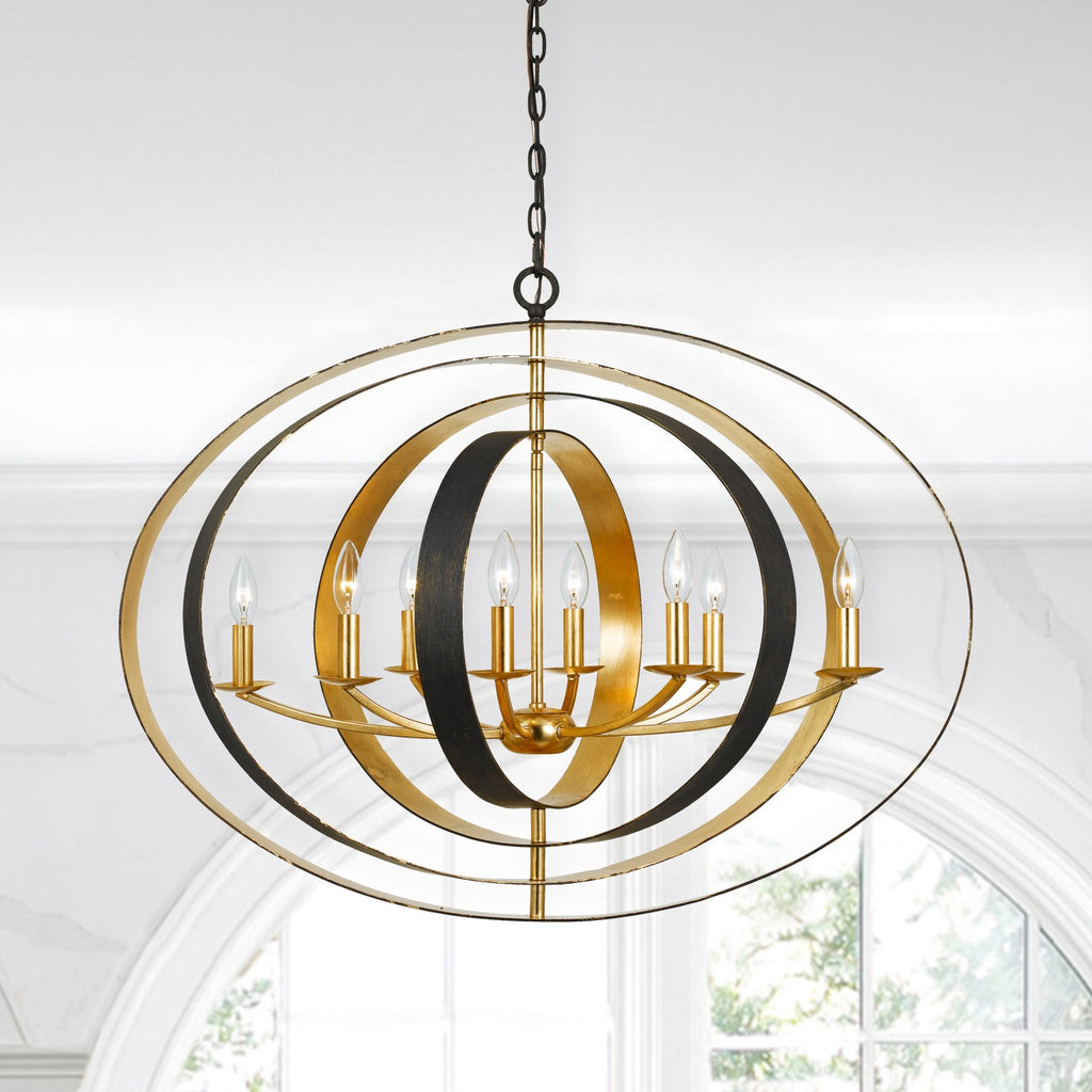 Luna 8 Light Oval Chandelier