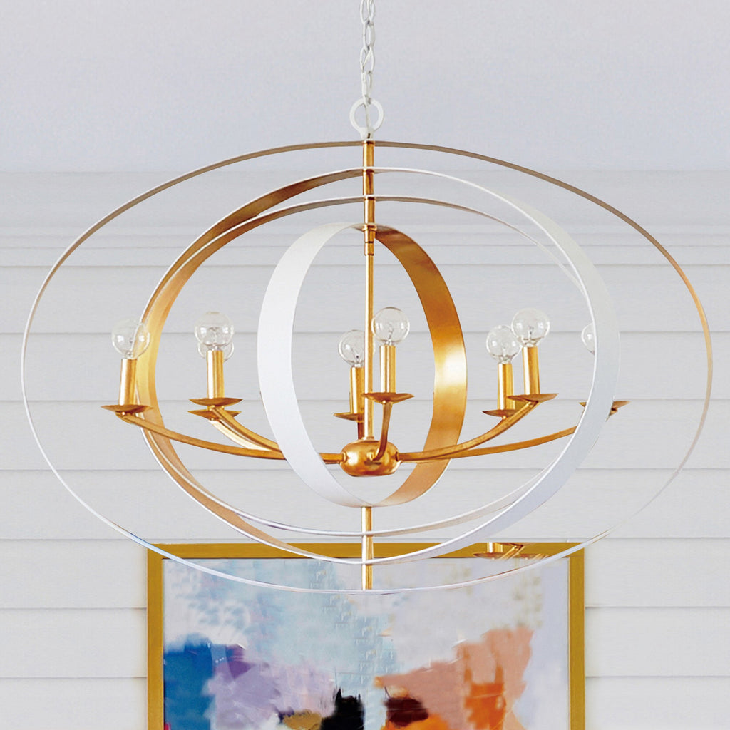 Luna 8 Light Oval Chandelier