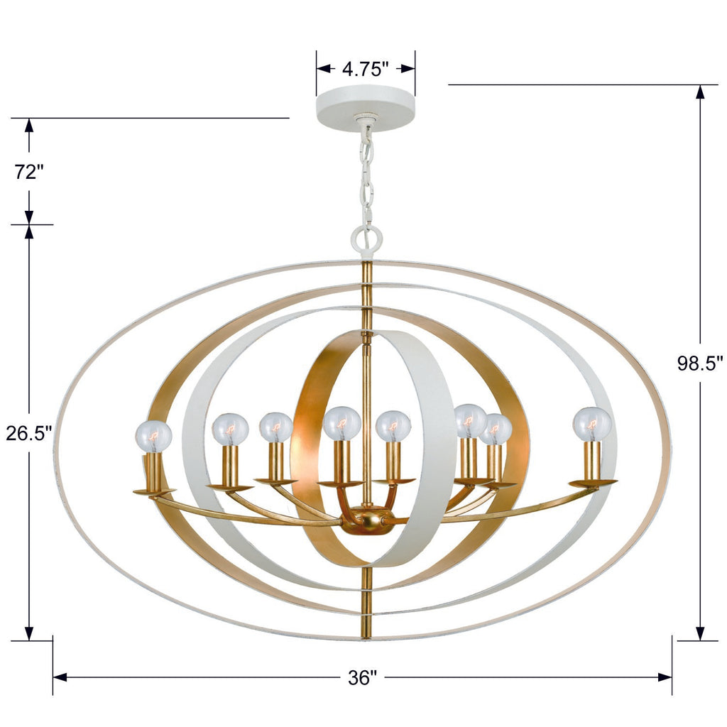 Luna 9 Light Chandelier