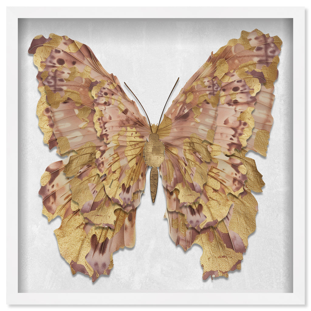 Butterfly Paper Sculpture Gold III Artwork