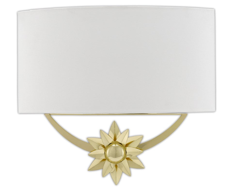 Dayflower Brass Wall Sconce