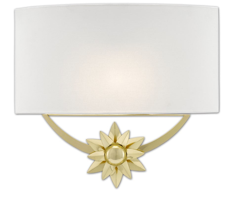 Dayflower Brass Wall Sconce