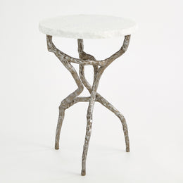 Root Table : Root Table (Polished Iron w/White Marble)