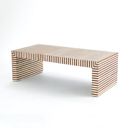 Sienna Coffee Table, Walnut/Bone