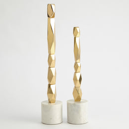 Facet Block Sculpture : Facet Block Sculpture (Tall / Brass)