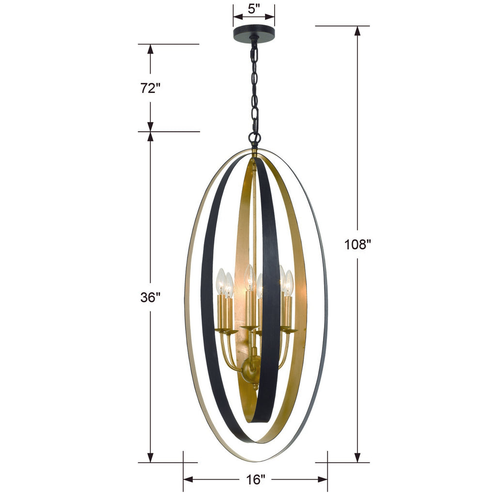 Luna 6 Light Mini Chandelier