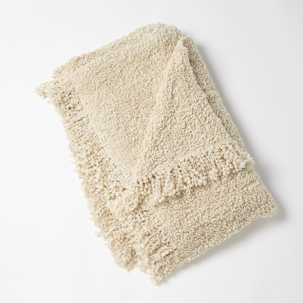 Textured Boucle Throw : Textured Boucle Throw (Natural)