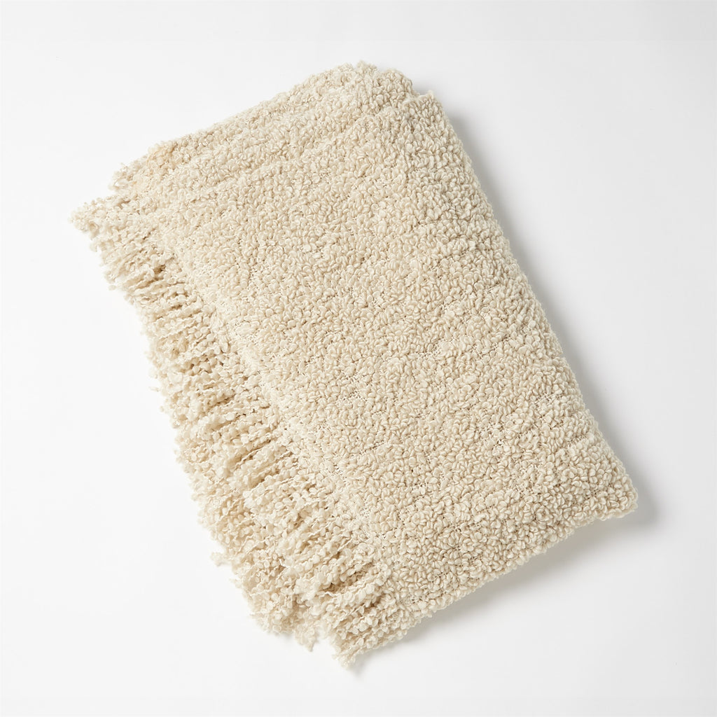 Textured Boucle Throw : Textured Boucle Throw (Natural)