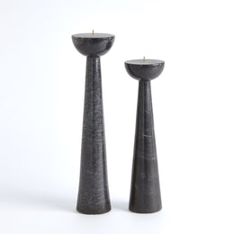 Round Top Candle Stand : Round Top Candle Stand (Large / Black)