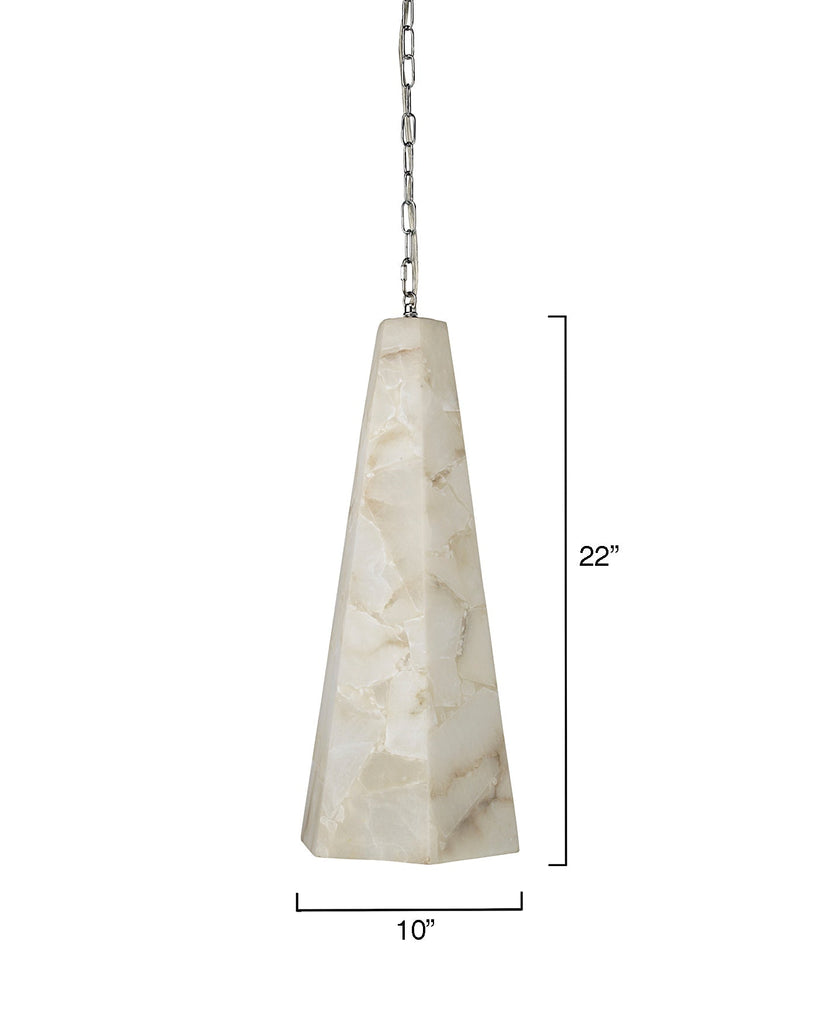 Borealis Tall Hexagon Pendant-White