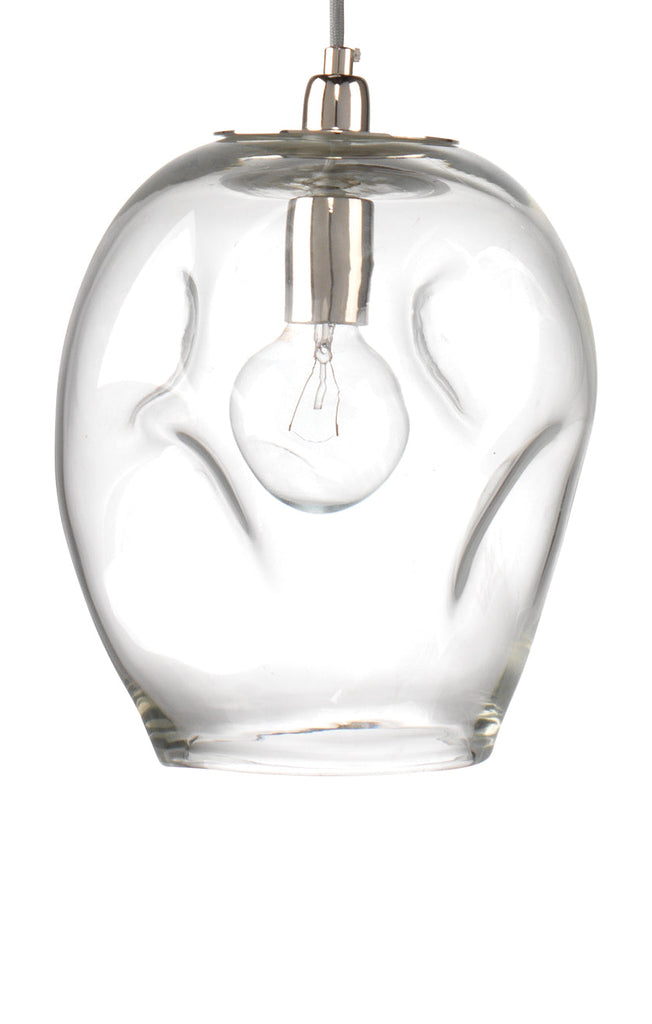 Dimpled Glass Pendant-Clear-5DIMP-LGC