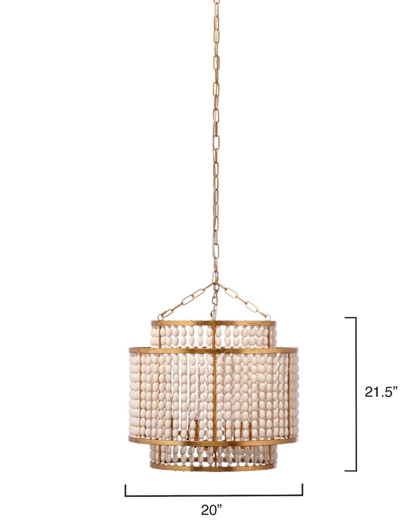 Pacific Beaded Chandelier-White