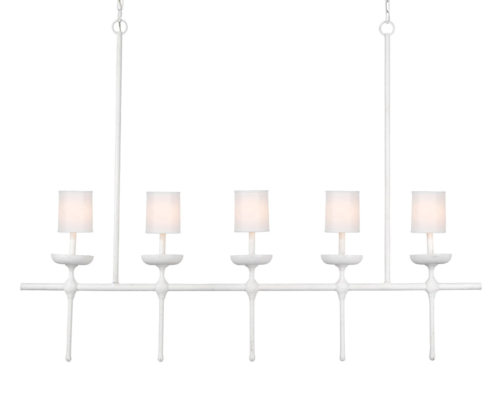 Providence 5 Light Chandelier-White-5PROV5-CHW