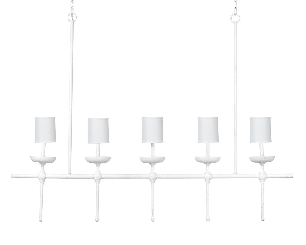 Providence 5 Light Chandelier-White-5PROV5-CHW