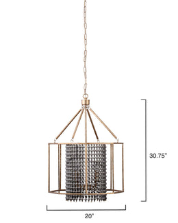 Saturn Beaded Chandelier-Antique Grey