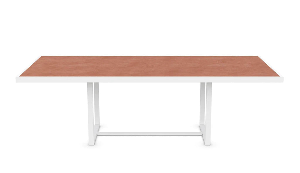 Pavia-96" Dining Table-White-Dekton Umber