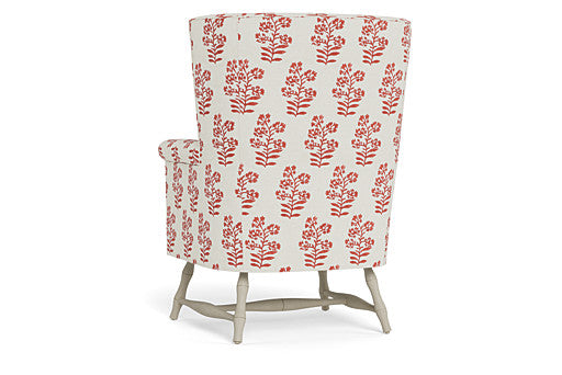 Westcott Chair - Floral Blockprint - Red
