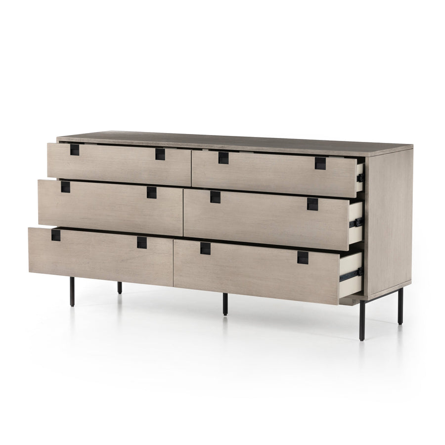 Carly 6 Drawer Dresser-Grey Wash by Four Hands