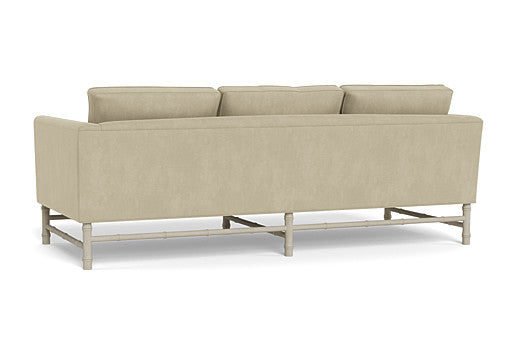 Bamboo Sofa - Solid Ultrasuede - Natural