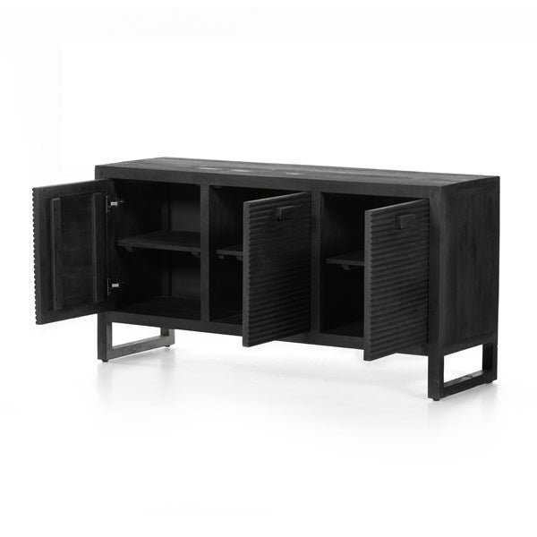 Lorne Media Console-Dark Reeded Totem