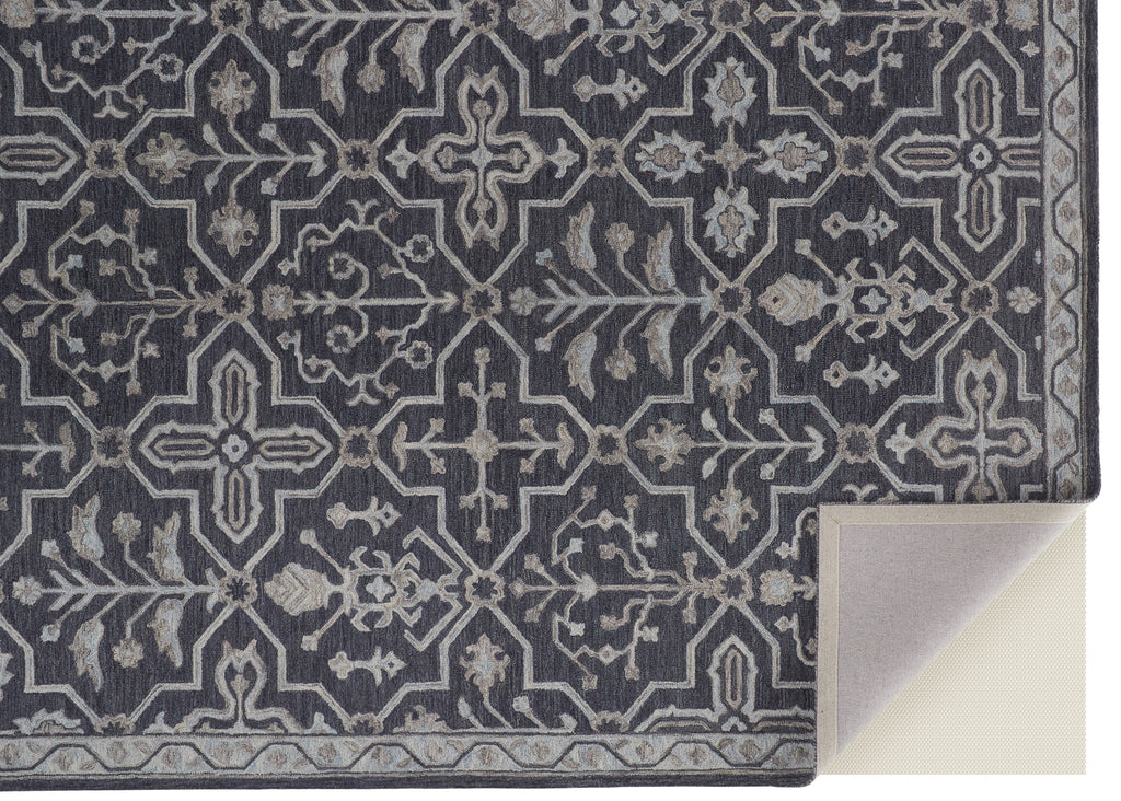 Fallon Traditional Oriental Blue Gray Area Rug (9' x 12')