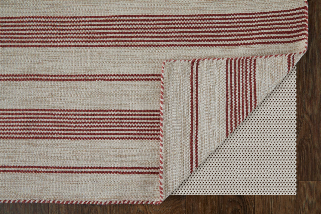 Duprine Transitional Stripes Pink Ivory Area Rug (2' x 3')