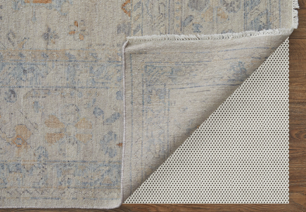 Wembley Transitional Distressed Ivory Blue Gray Area Rug (4' x 6')