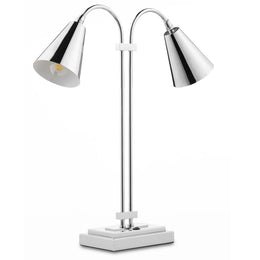 Symmetry Nickel Double Desk Lamp