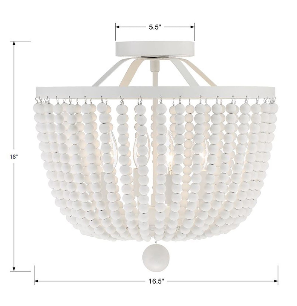 Rylee 4 Light Semi Flush