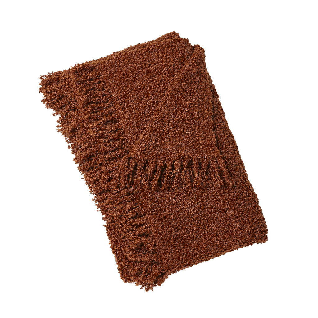 Textured Boucle Throw : Textured Boucle Throw (Rust)