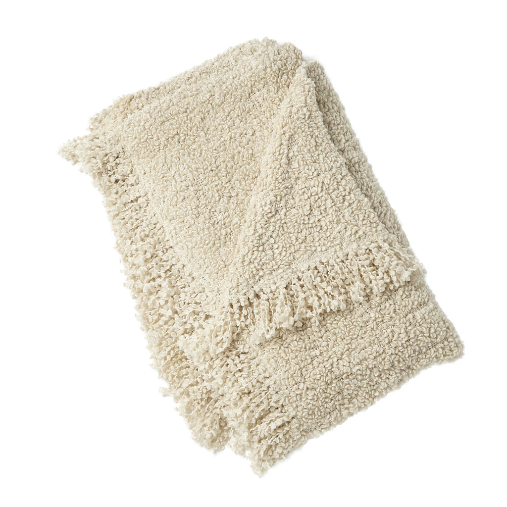 Textured Boucle Throw : Textured Boucle Throw (Natural)