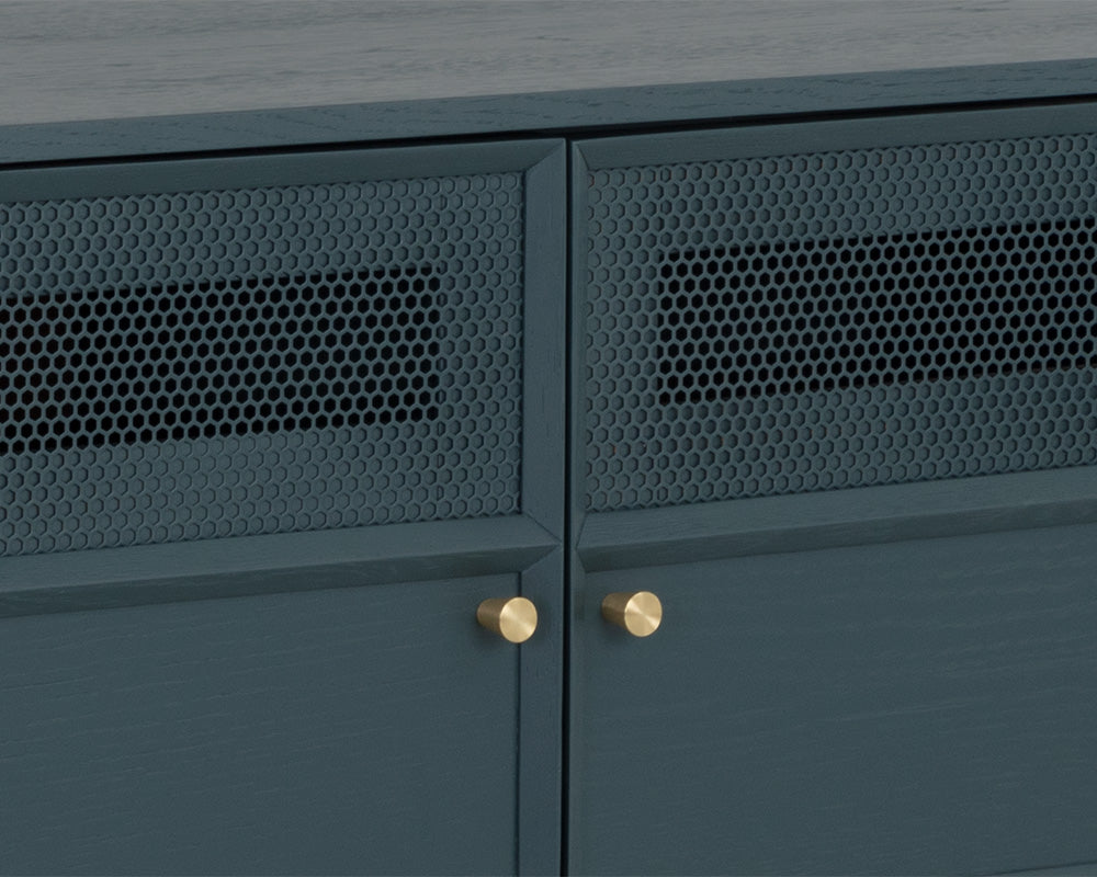 Rivero Media Console And Cabinet - Teal