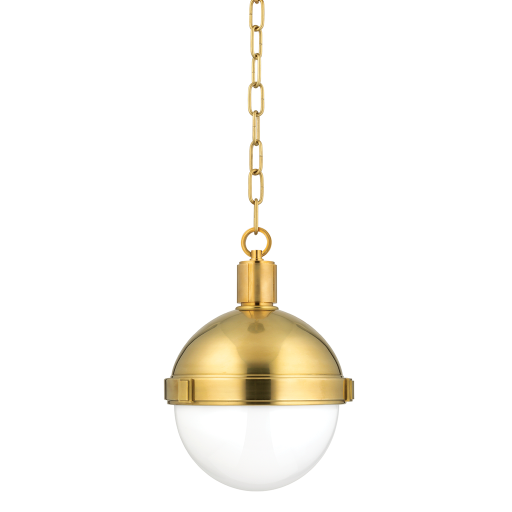 Lambert Pendant 12" - Aged Brass