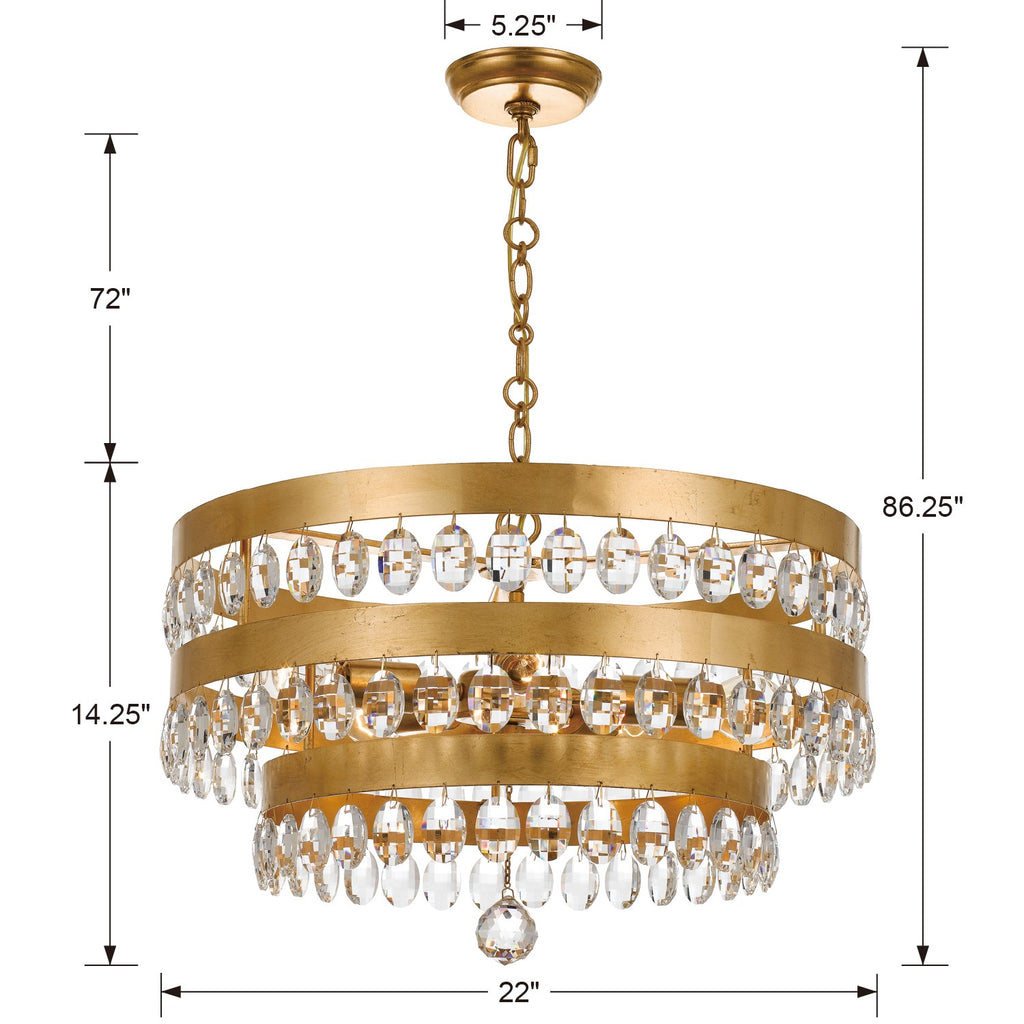 Perla 5 Light Chandelier