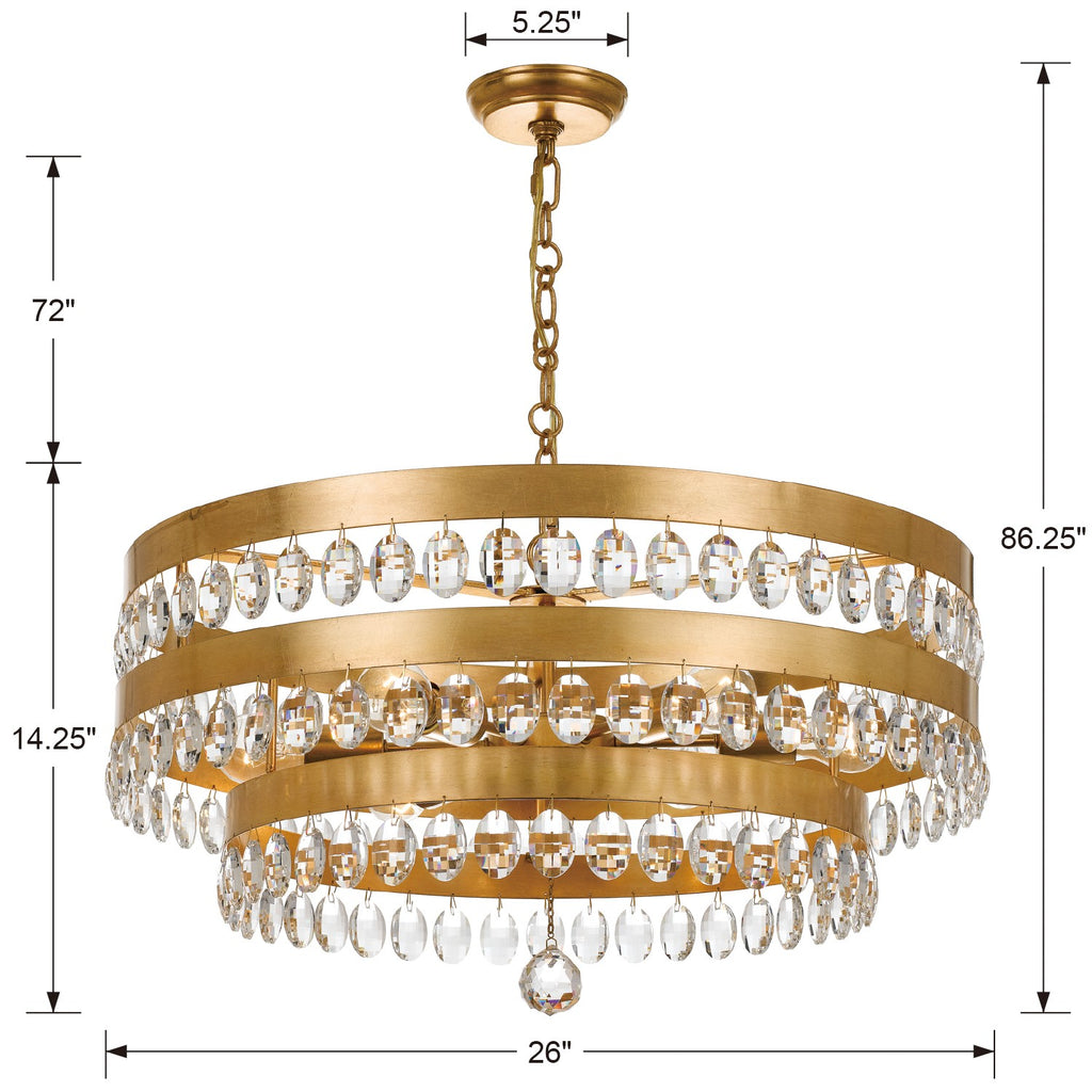 Perla 6 Light Chandelier