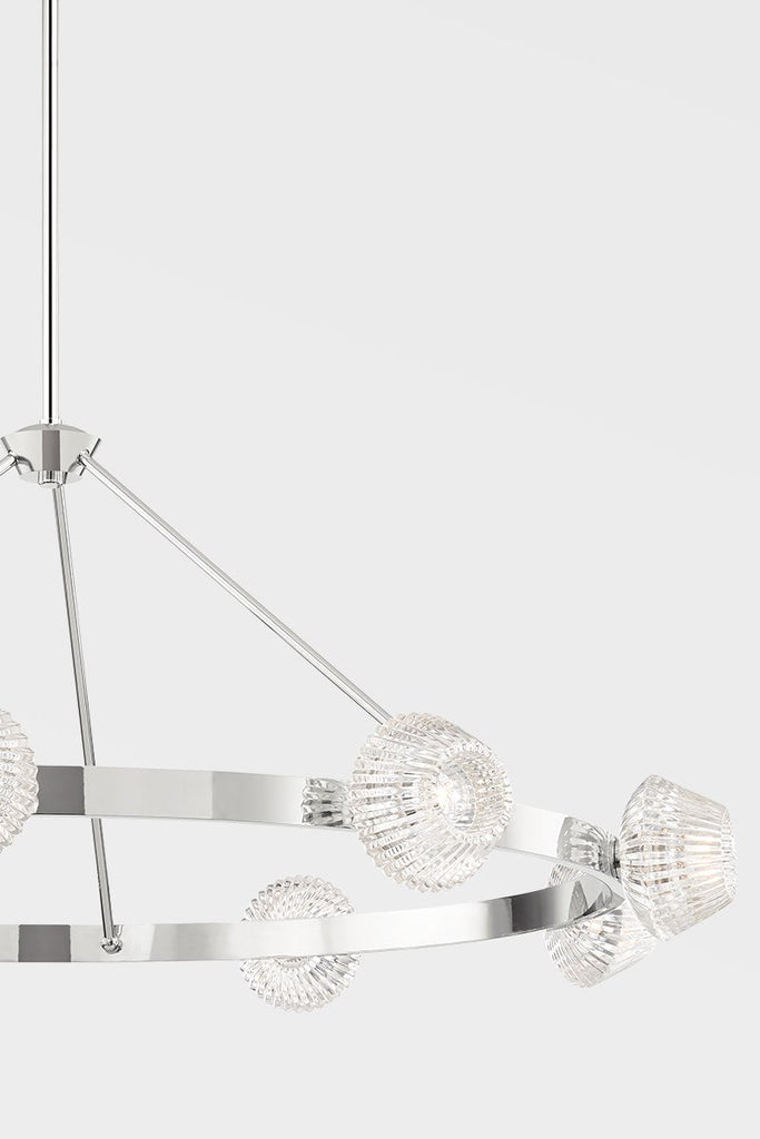 Barclay 9 Light Chandelier - Polished Nickel