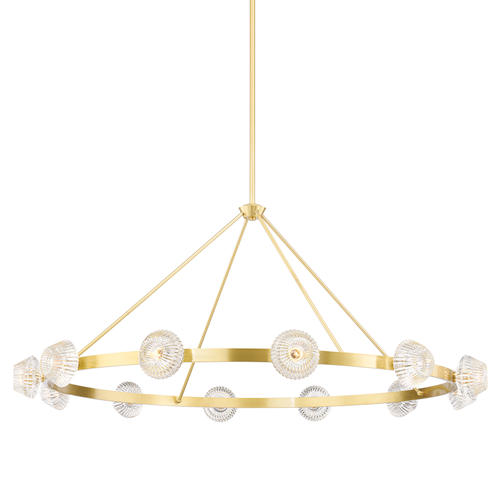 Barclay 12 Ligh Chandelier - Aged Brass